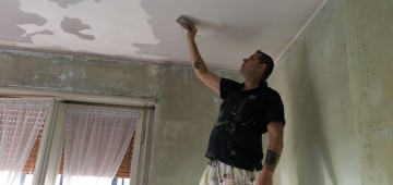 ESPORTAZIONE CARTA DA PARATI E INFILTRAZIONE SUL SOFFITTO